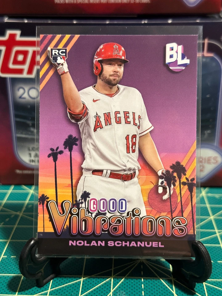 2024 Topps Big League Nolan Schanuel #GV-21 Angels GOOD VIBRATIONS - Image 1 of 1