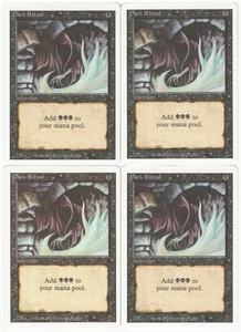 MTG Dark Ritual x4 Revised Edition Common NM/LP Playset - Picture 1 of 2