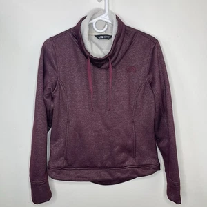 The North Face Mattea Sweatshirt Damen Small Lila Fleecepullover Wasserfallausschnitt - Bild 1 von 12