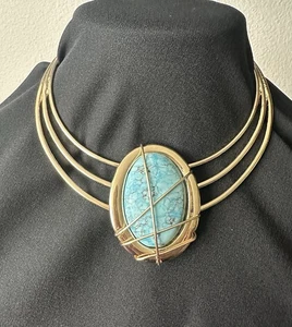 Robert Lee Morris Halskette / Stein / Türkis / Triple Omega - Bild 1 von 5