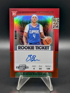 Baloncesto óptico Contenders 2022 Brandon Boston refractor de novato automático #’d/99  - Imagen 1 de 2