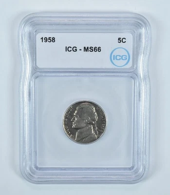 1958 Jefferson Nickel MS66 ICG *5777 - Image 1 of 4