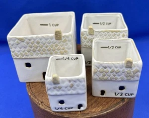 Mud Pie House Design Nested Set of 4 Measuring Cups - Picture 1 of 24