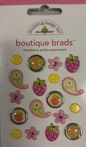 Doodlebug Designs - Boutique Brads - STRAWBERRY PARFAIT ASSORTMENT - Picture 1 of 1