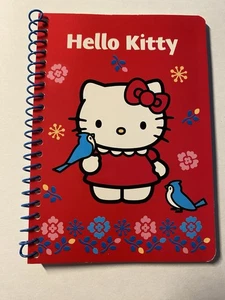Sanrio Hello Kitty Blue Bird Mini Spiral Notebook 2001 35 Sheets New Vintage - Picture 1 of 4