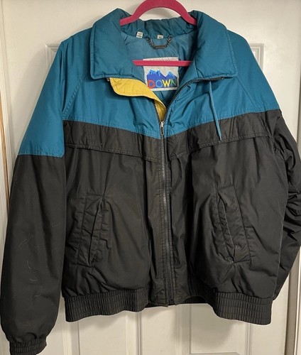 VETEMENTS Giacca da sci uomo vintage solo membri piumino full zip puffer taglia 42 polsino indossato nero