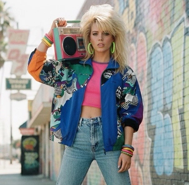 Chaqueta cortavientos vintage años 80 cabeza pista abstracta artística tenis retro deportiva M Foto 1 de 4