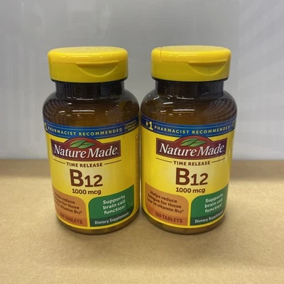 2x Nature Made B12 1000 MCG 160 comprimidos cada uno/Exp. Leer descripción Foto 1 de 4