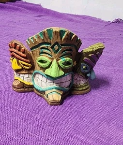 Tiki Themed Mini Planter/Candle Holder Summer Party Tiki bash Decor Pre-Owned - Picture 1 of 5