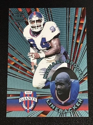 Football 1996 Pacific Invincible Platinum Blue Michael Brooks Giants LB #I-101 - Image 1 of 4