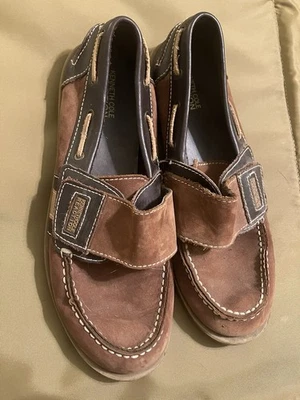 男孩 Kenneth Cole 棕色麂皮绒乐福鞋 5 码 1/2 — 第 1/4 张图片