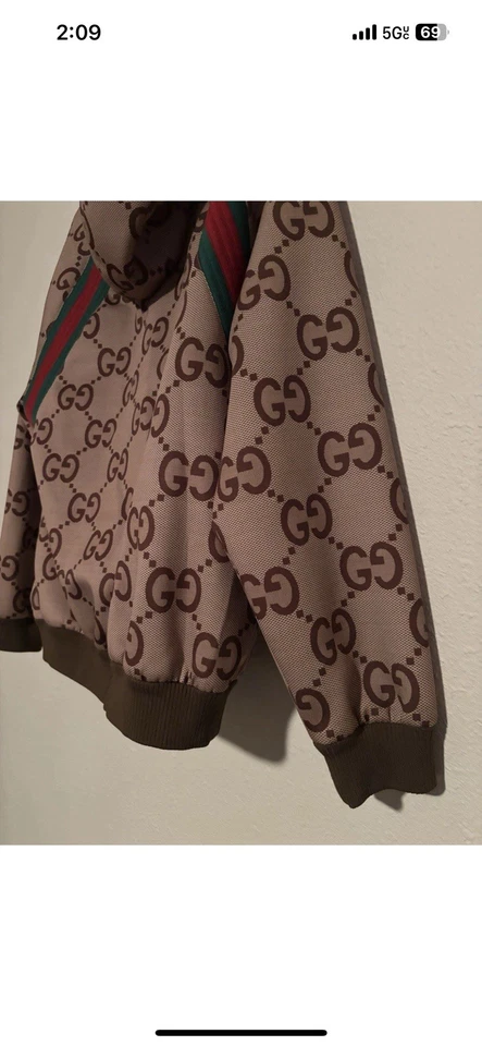 GUCCI Chaqueta GG Supreme Chaqueta Bomber con Capucha Talla Grande Auténtica Cremallera Para Hombre’s Foto 1 de 4