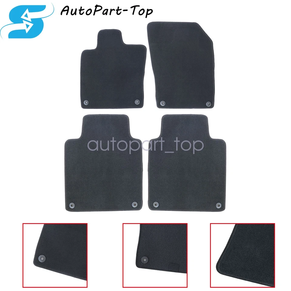 Nuevas alfombrillas de terciopelo delanteras y traseras alfombras negras 4 piezas para Volvo S90 2017-2023 Foto 1 de 4