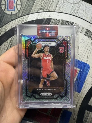 AMEN THOMPSON 2023-24 PANINI PRIZM BASKETBALL ROOKIE RC MOJO /25 - Image 1 of 2