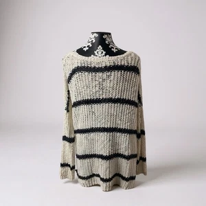 Oversize-Pullover schwarz-weiß gestreift Free People Größe S - Bild 1 von 9