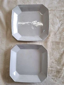 Juego de 2 placas cuadradas Astier de Villatte Revolution de 9,6 pulgadas sin usar - Imagen 1 de 5