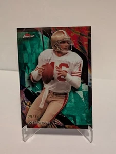 JOE MONTANA /35 TOPPS FINEST 2024 UNCOMMON GREEN REFRACTOR 49ers - Picture 1 of 3