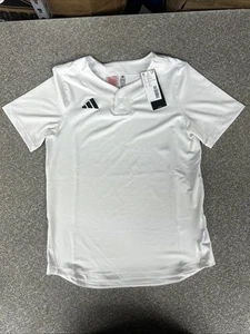 Adidas White Regular Fit JJ0539 T-shirt Size Medium Kids - Picture 1 of 5
