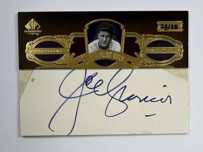 2007 Upper Deck SP  Legendary Cuts Joe Cronin Auto 28/28 AR139 - Image 1 of 2