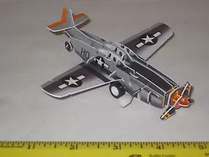 Rompecabezas de avión 3D con motor de cuerda - piezas troqueladas de plástico artes/oficios, modelo de juguete - Imagen 1 de 7