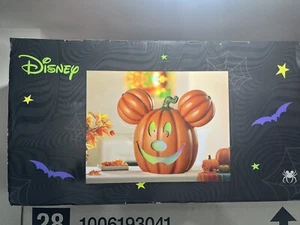 Disney Mickey Pumpkin Light Up & Musical Jack O Lantern Costco 2024 IN HAND NIB - Picture 1 of 3