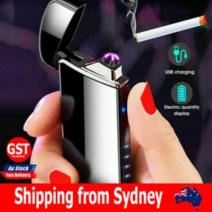 Electric Flameless Windproof USB Rechargeable Dual Arc Plasma Lighter Lighters - Picture 1 of 8