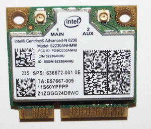 Intel 62230ANHMW 802.11n Centrino 6230 WiFi PCI-E Half card for 636672-001 HP - Picture 1 of 1