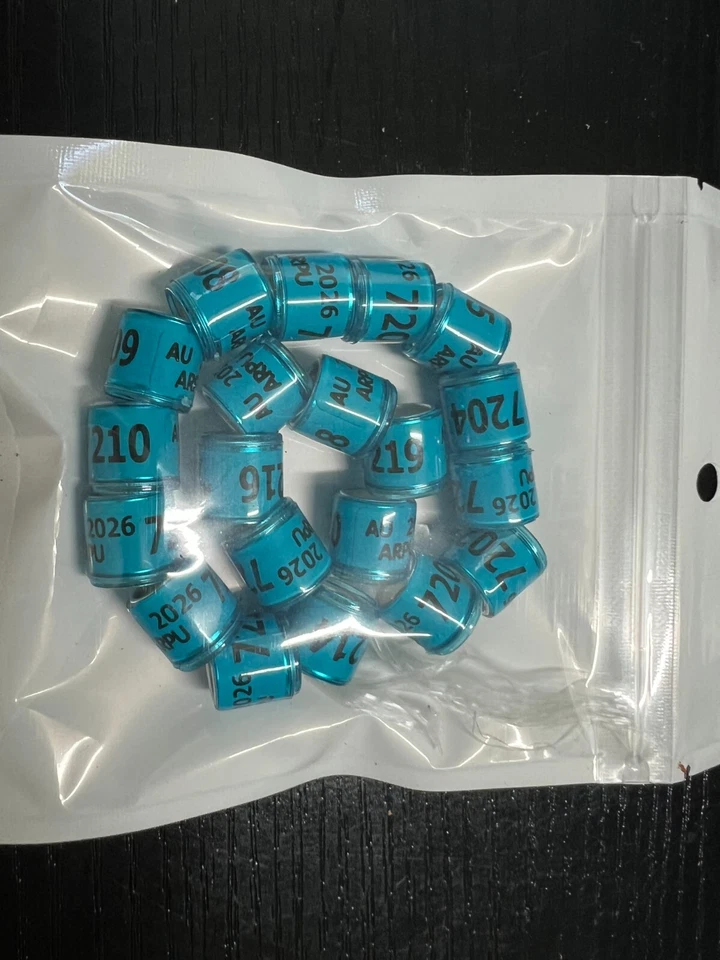 20 peças anéis de perna de pombo 8mm identificam bandas de pomba 2026 - Imagem 1 de 1