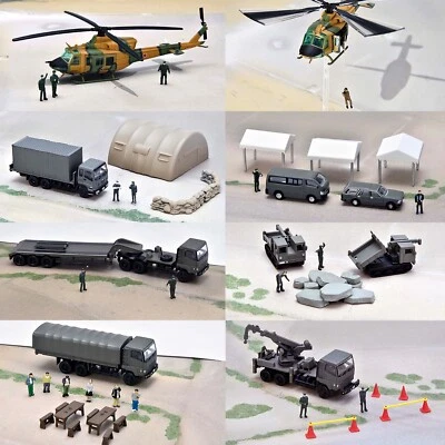 N Scale Tomytec JGSDF Military Vehicles/Helicopters Set of Random 8 Kits JSDF - Image 1 of 4