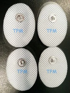 Small Massage Pads / Electrodes OVAL (4) for PINOOK DIGITAL MASSAGER Reuseable - Picture 1 of 1