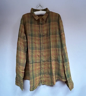 Camisa CP Shades Mujer Franela Romy Grande Miel Mostaza Cuadros Manga Larga Nueva Foto 1 de 4