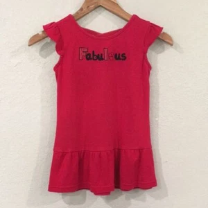 Gymboree Girls Sz 9 Tunic Red Fabulous Appliqué Drop Waist 100% Cotton - Picture 1 of 8