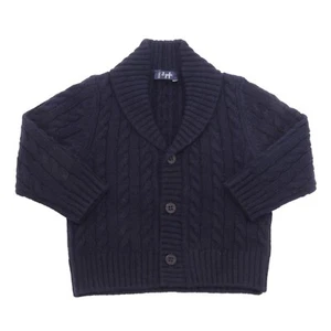 3044AL cardigan bimbo boy IL GUFO kids wool sweater blue - Picture 1 of 4
