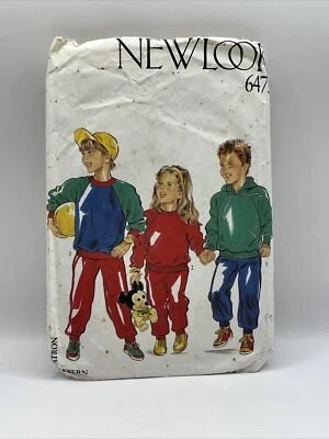 New Look 6475 Kids/Child Sz 3-11 Track Suit Top Pants Sewing Pattern FF CUT - Image 1 of 2