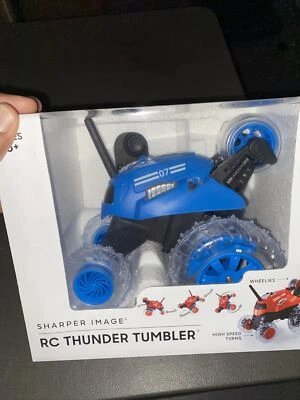 BLUE or BLACK SHARPER IMAGE Thunder Tumbler Toy RC Kids Car - Image 1 of 4