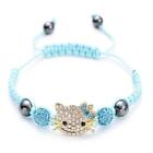 Cute Bracelet Gift Kawaii Sanrio Hello Kitty Handwoven Crystal Bracelet Jewelry
