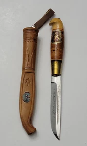Vintage Reino Kankaanpaa Finland Fixed Blade Puukko Knife w/ Sheath E235 - Picture 1 of 16