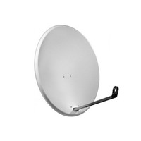 Strong Antenne 60cm Stahl Digital Sat Schüssel Spiegel hellgrau FullHD HDTV 3D