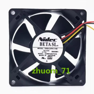 1PC NIDEC D08A-24PG 01B 24V 0.11 8CM 80*80*25MM inverter cooling fan - Image 1 of 4