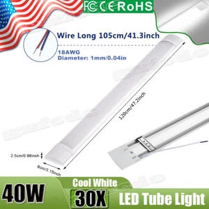 30PACK 4FT LED SHOP LIGHT 6500K Daylight Fixtures LED Ceiling Lights Garage Lamp - Picture 1 of 10