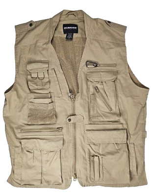Humvee Safari Vest Mens XL Tan Tactical Utility Hunting Fishing Outdoor Vented - Image 1 of 4