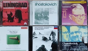 DMITRI SHOSTAKOVICH Symphonies / The Nose / Concertos 6 RARE CD МЕЛОДИЯ DECCA - Foto 1 di 24