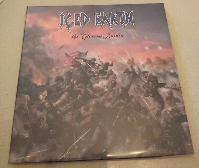 ICED EARTH - The Glorious Burden, 2 X HALF ORANGE / BLUE Vinyl, Reissue LP 2024 - Image 1 of 3