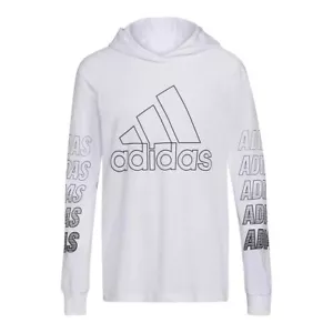 Boy's adidas Lightweight Hooded Tee in White Size XL Plus ~ NEW - Picture 1 of 3