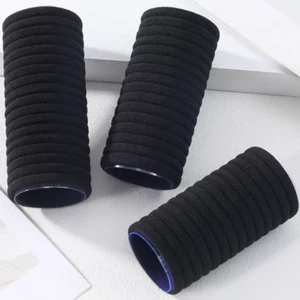 50/100Pcs Black Hair Bands for Women Girls Hairband High Elastic Rubber Band Hai - Picture 1 of 7