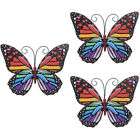 Bright & Colourful 3d Metal Butterfly Wall Art Garden Fence Hanging Decoration
