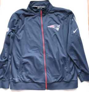 Nike NFL On Field Apparel Dri fit Zip Long Sleeve Jacket XL New England Patriots - Picture 1 of 12