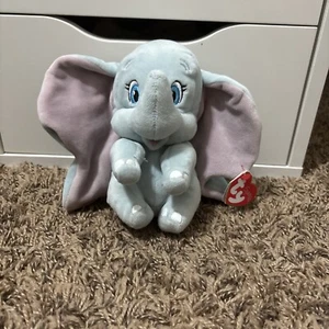 TY Sparkle Disney Dumbo Beanie Baby Plush Stuffed Animal Toy Elephant - Picture 1 of 3