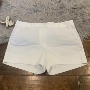 Loft Womens The Riviera Shorts Flat Front White Size 14 Petite New - Picture 1 of 7