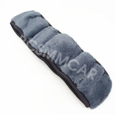 Car Steering Wheel Protector Cover Decorative Gray Winter Plush Anti Slip Warm - Image 1 of 4